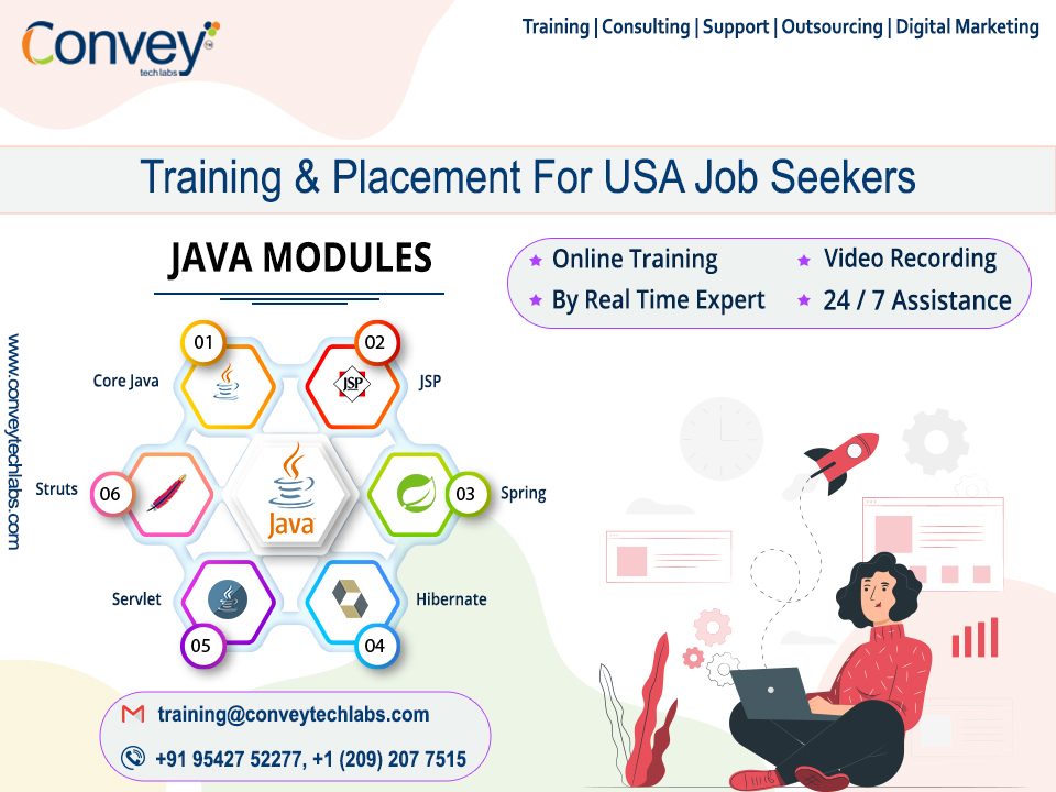 Conveytechlabs's tweet image. Java Online Training &amp;amp; Job Support For USA Candidates
#ConveyTechLabs is going to start #OnlineTraining on all latest and niche technologies
Interested candidates kindly Mail US: training@conveytechlabs.com, lead@conveytechlabs.com or Contact US: +91 9542752277 ,+1 (209) 207 7515