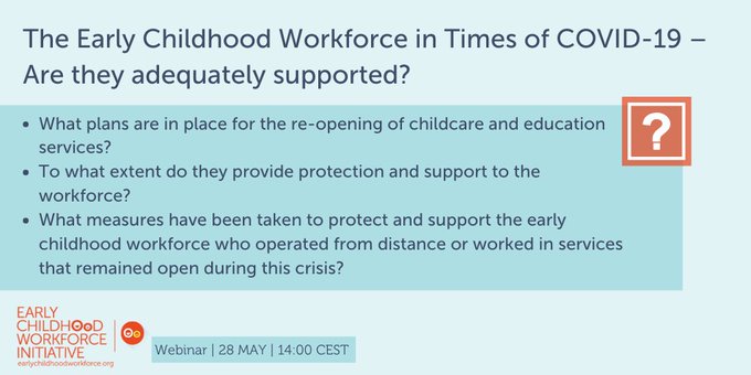 ECWorkforce's tweet photo. A great deal of pressure surrounds the #ECWorkforce as #youngchildren and #parents need them more than ever. 

Did you miss the recent webinar addressing the question: is the workforce adequately supported?

🎧 You can listen here - https://t.co/jl7x79UBRK https://t.co/idBtaXNB6p