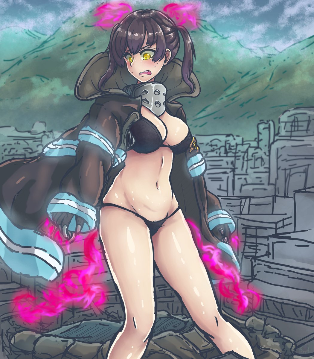 3 炎 炎 ノ 消 防 隊 環 古 達 巨 大 娘 #Giantess.