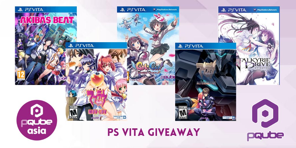 Today we're doing the first of a few physical giveaways! 
Calling on #VitaIsland for this bundle of 5 #PSVita games! RT&amp;F for a chance to win this bundle, for EU&amp;NA. Ends Friday June 5th! 
#AkibasBeat #GalGunDoublePeace #ValkyrieDrive #MuvLuv #MuvLuvAlternative
(copies as shown)