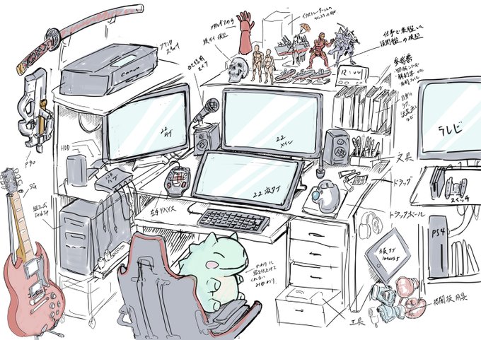 描いてみた。#絵描きさんの作業環境が見たい 