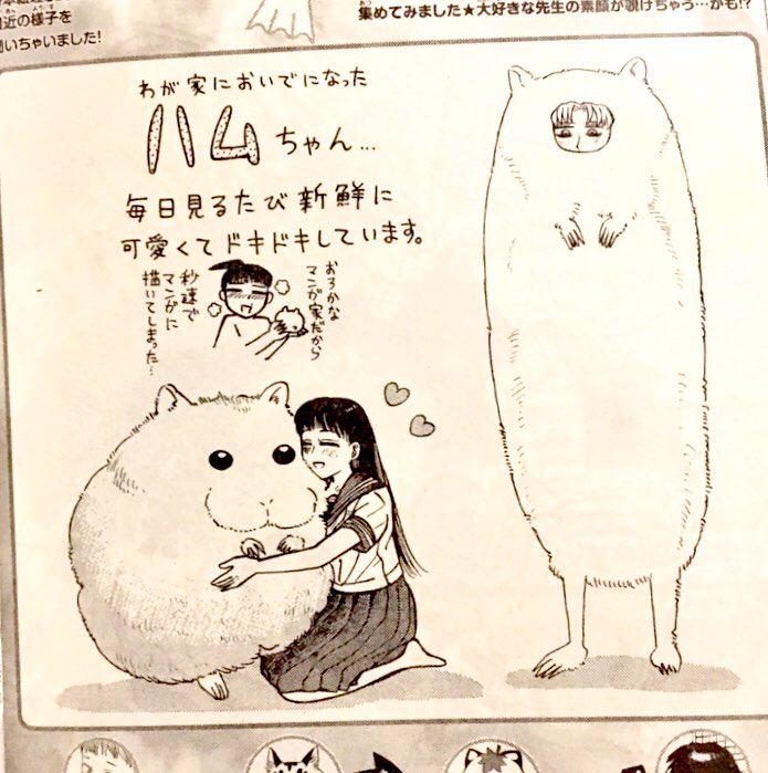 去年ゲッサンで描いたハムたろうが長めだったので改めて描きました! 