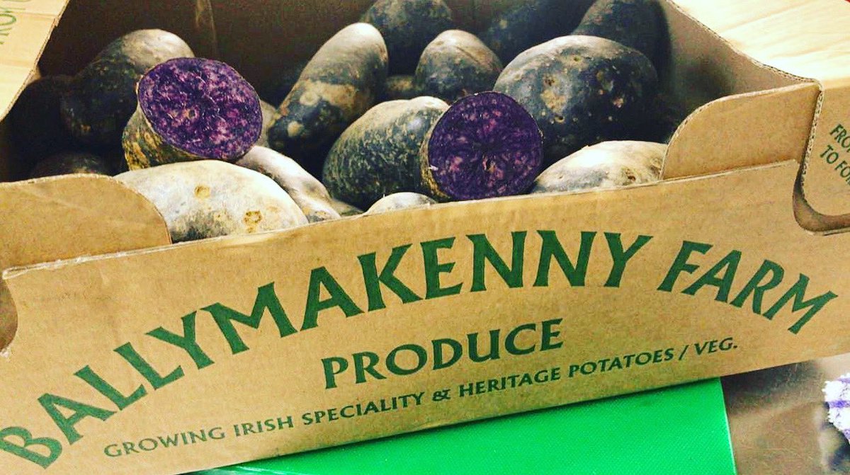 Amazing violet potatoes from @BallymakennyF farm for this weeks sail away menu. #grownherenotflownhere #farmtofork #sailaway #takeaway #restaurantathome