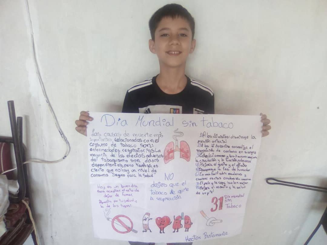 lnfranciscomsc's tweet photo. Nuestros estudiantes realizan afiches alusivos al Día mundial sin Tabaco. De esta manera toman conciencia y expresan mediante su creatividad los daños que ocasiona si lo practicas @charlychaves @ZonaEducTachira @clbtachira @MPPEDUCACION @NicolasMaduro @Crazet2011 @wendyyusle https://t.co/vQviF3zGfR