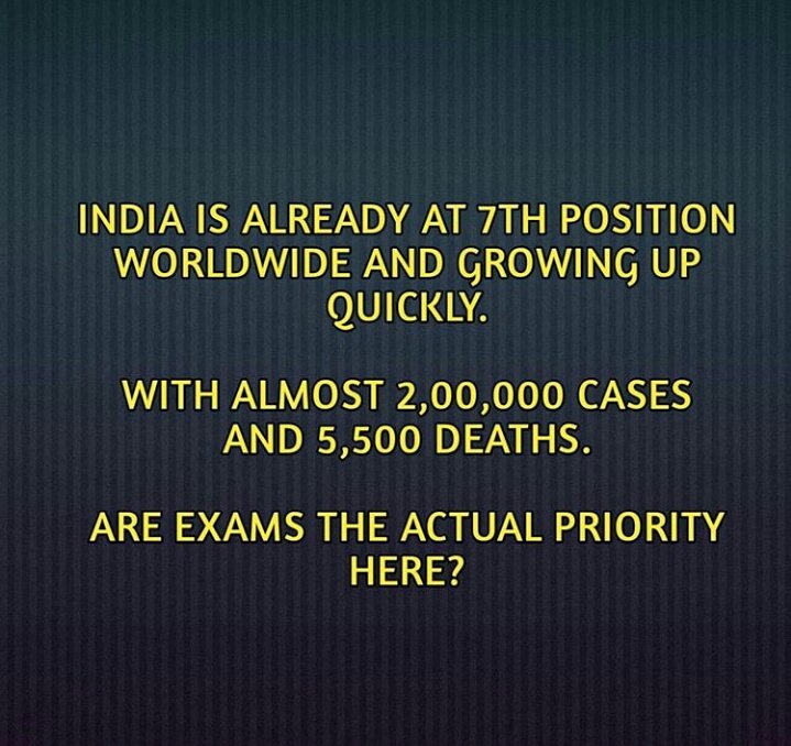 shiva_marelly__'s tweet photo. Exams are important but not more than our lives. Already Country is at 7th position don't try make it 1st position. Not only about our exams please try to think about our lives to... #CancelTSExamsPromoteStudents https://t.co/0EtO4sIZhx