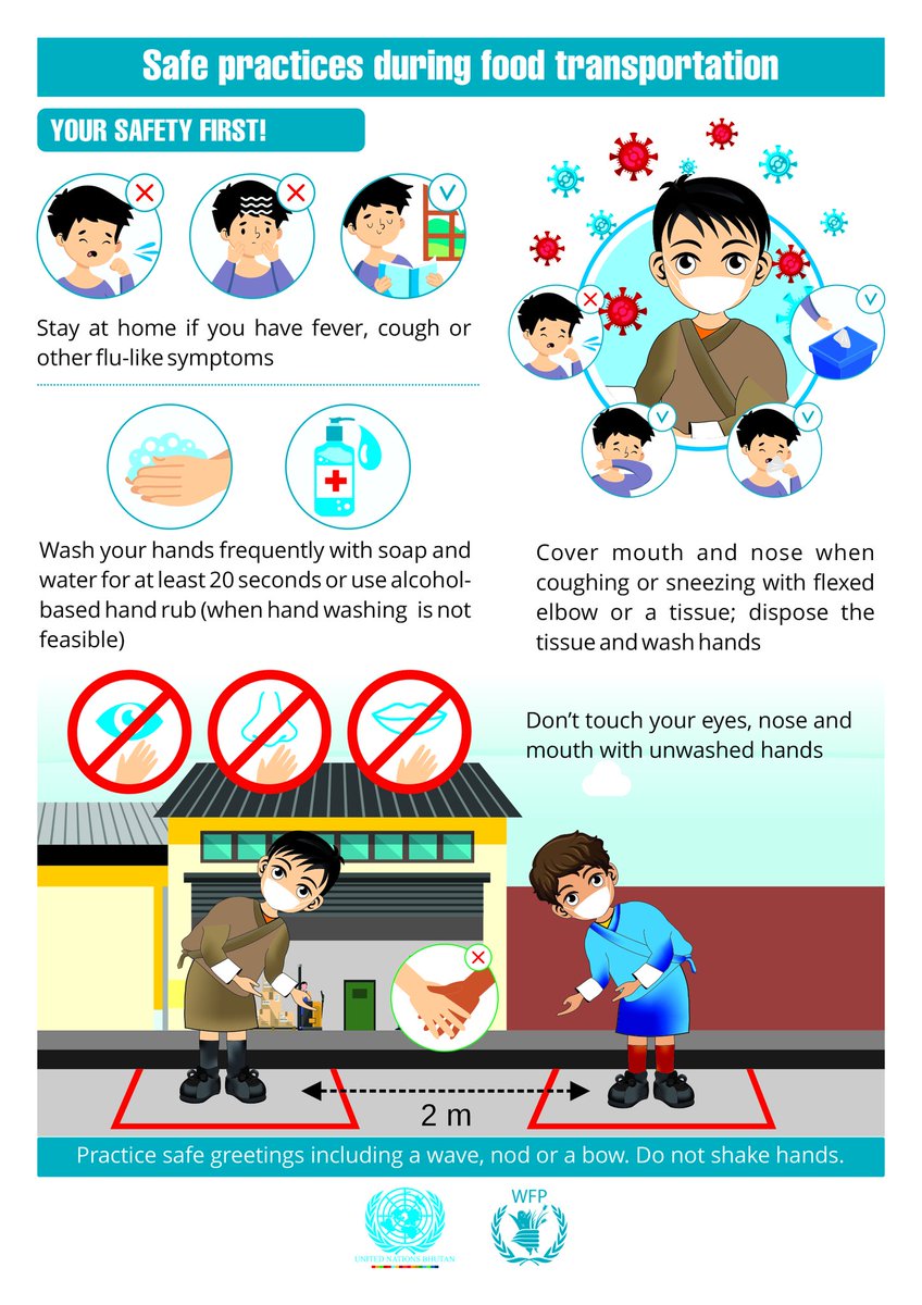 Manasi_ST's tweet photo. Personal hygiene: The first step towards ensuring food safety! Learn more about WFP's work in Bhutan.  @unbhutan @WFPAsiaPacific @FoodieCarlita #foodsafety #WorldFoodSafetyDay #COVID19 https://t.co/ju8vPgtRuo