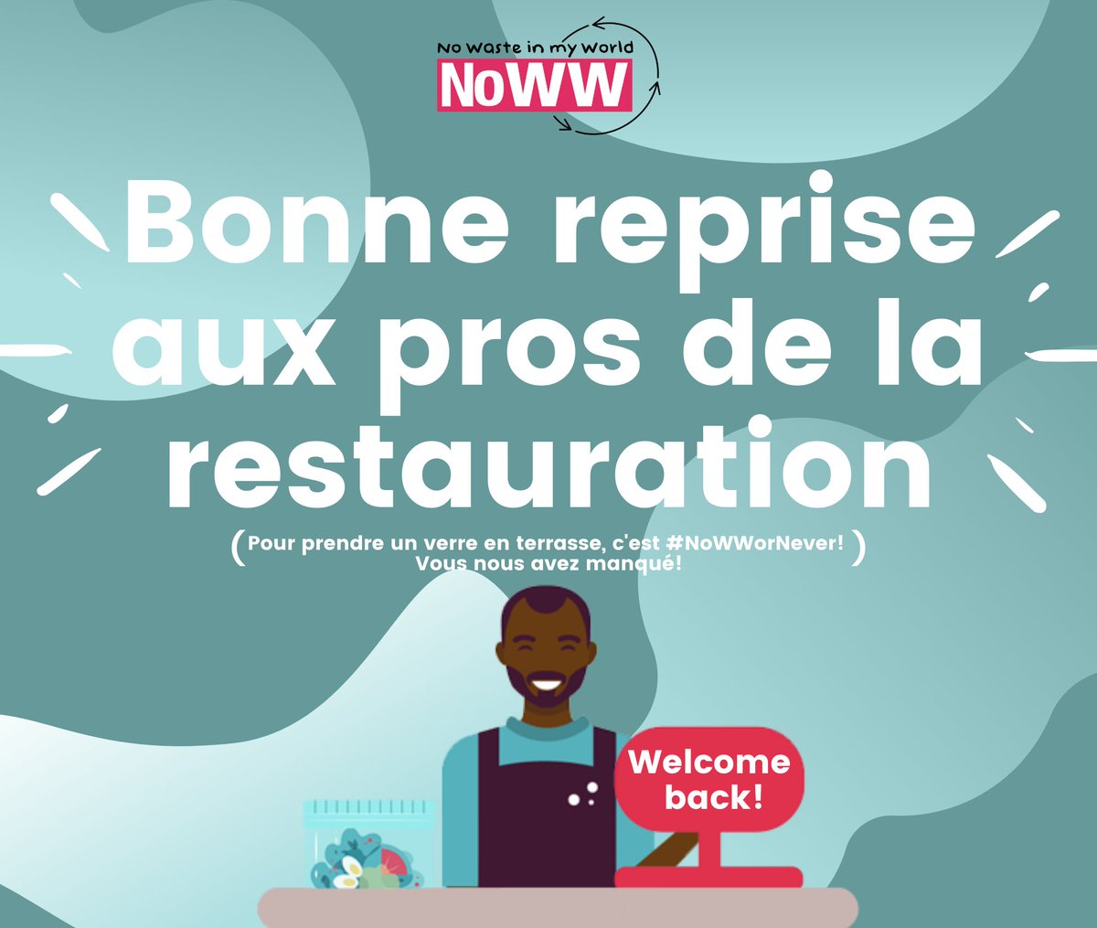 Depuis le 2 Juin, la France connaît une étape supplémentaire dans son #déconfinement : la réouverture des terrasses des restaurants et bars !
NoWW souhaite à tous les restaurateurs une excellente reprise, avec des emballages réutilisables et consignés partout ! #NoWWorNever