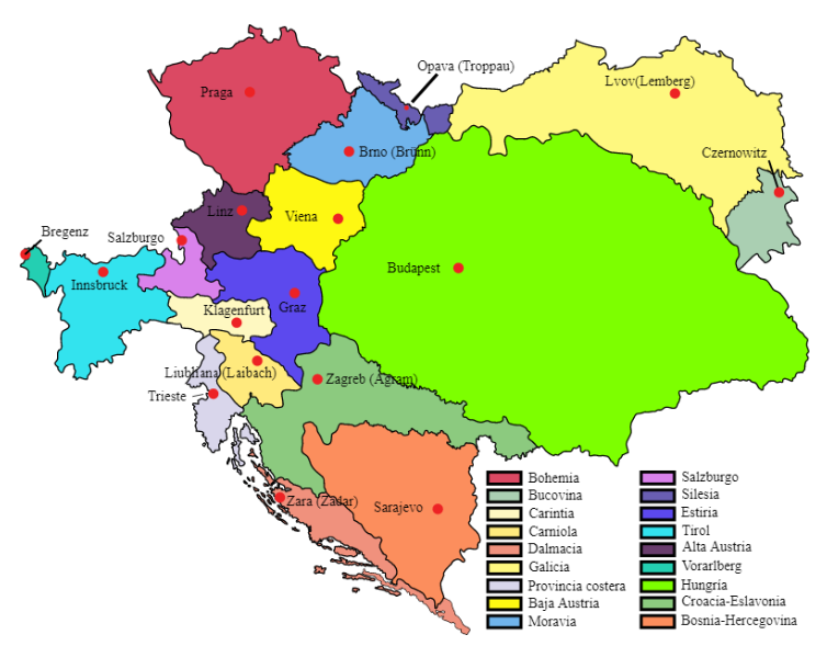 So, rather than a sovereign Hungarian state being divided up, as the first image suggests it was in fact the state of Austria-Hungary as a whole that was being divided. #Trianon