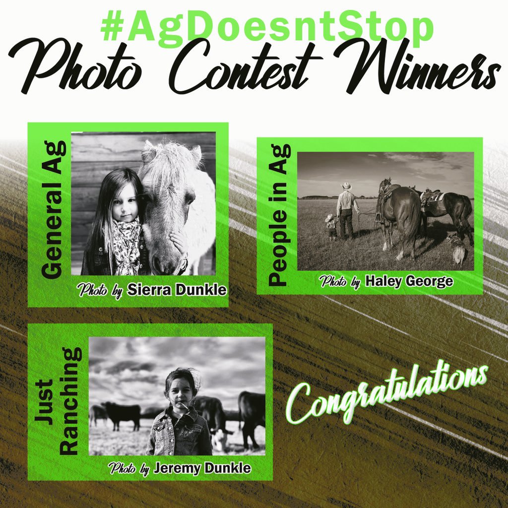 OKCattlemen's tweet photo. Congratulations to the winners of the #AgDoesntStop photo contest! https://t.co/8UF8ie3mv2