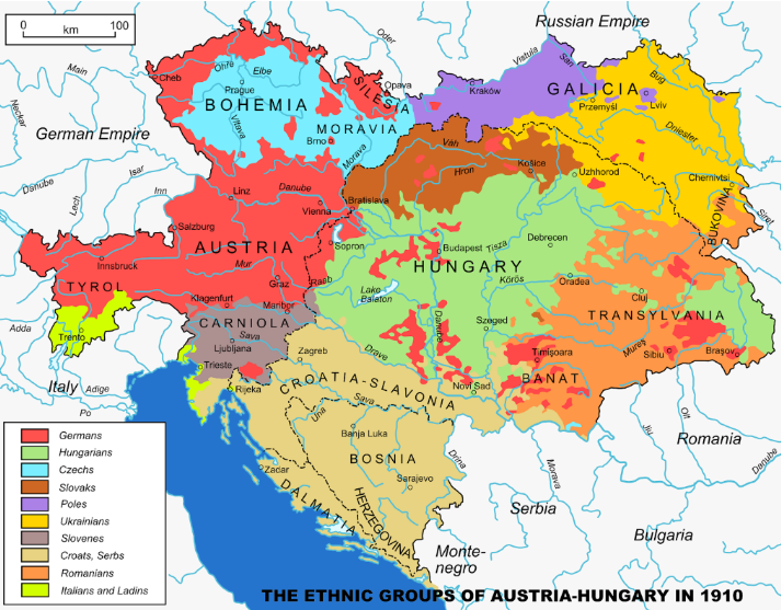 Another awkward part of the nationalist narrative is the areas that were taken away were predominantly (though not always) areas that were not majority Hungarian. As such the majority Hungarian part of this map doesn’t look massively different to the outline of...Hungary. #Trianon