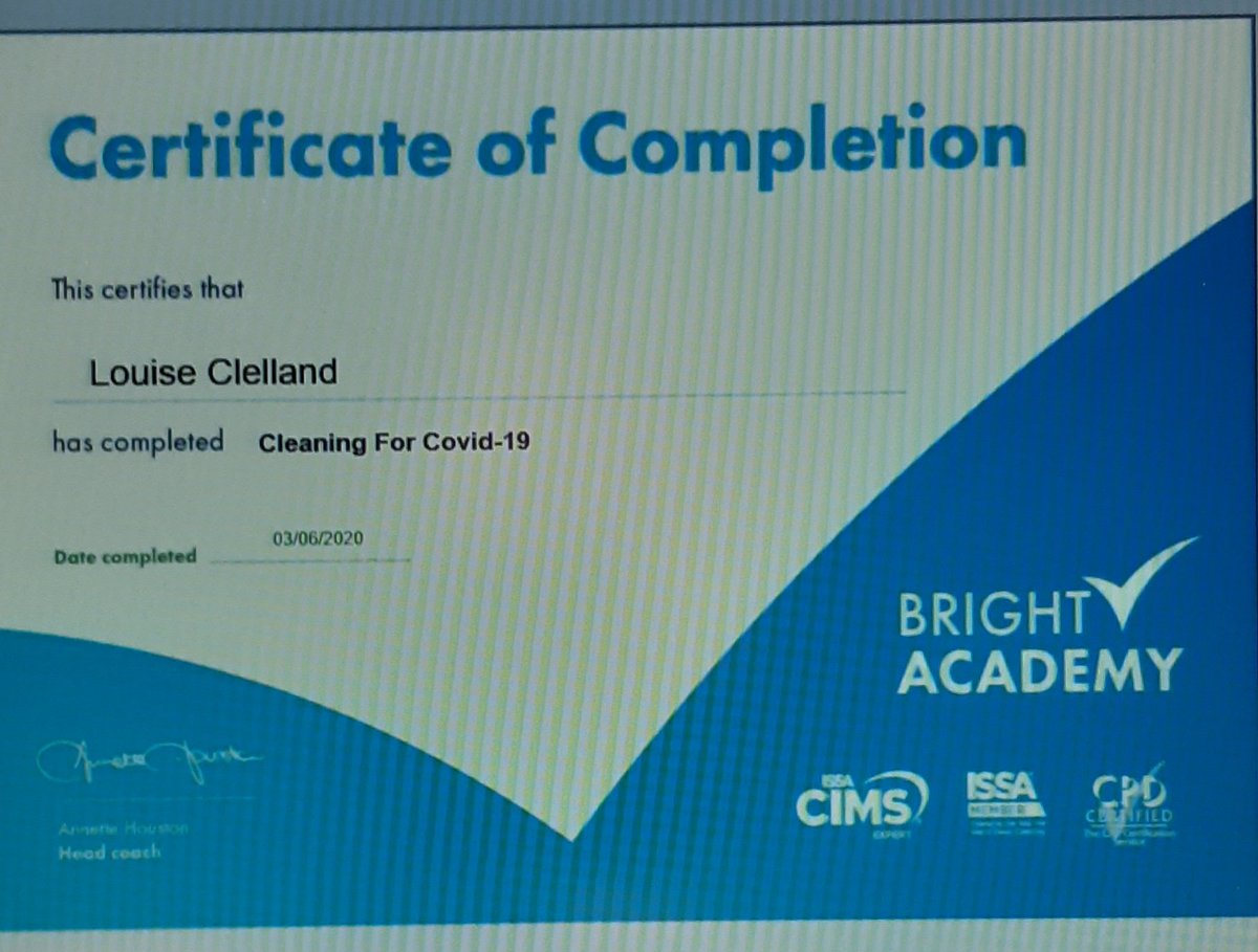 Millers64Edin's tweet image. @_BrightAcademy thank you for a great informative #cleaningcourse #Covid19UK all set for when we can open for guests @Millers64Edin #Edinburgh #Leith #staycation
