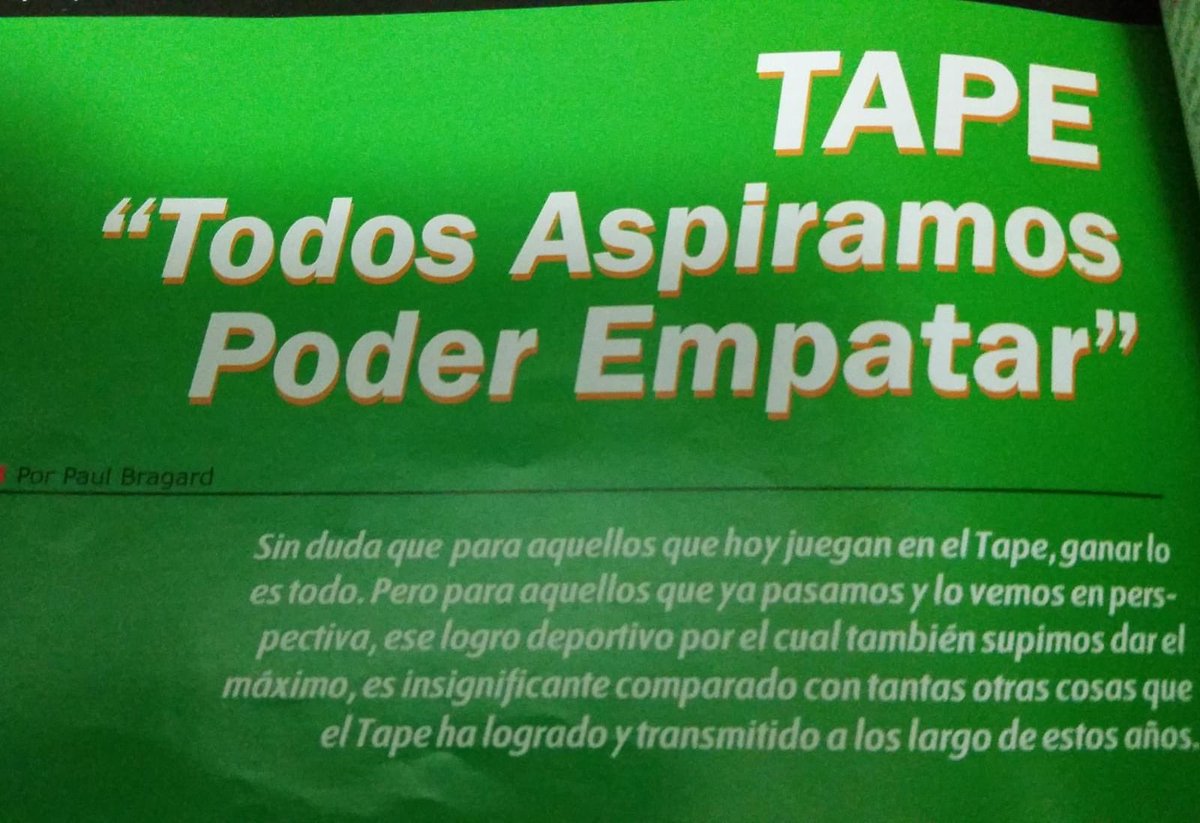 Un día como hoy pero hace 46 años, nacía nuestro querido TAPE. Feliz cumple para esta institución y a todos los que forman parte. Vamos por mas!