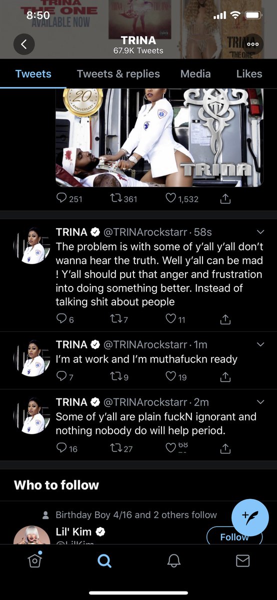 Trina (The Redux Remix)“The problem is some of y’all don’t wanna hear the truth”As you sat in the radio not wanting to hear the truth from Trick? Got it