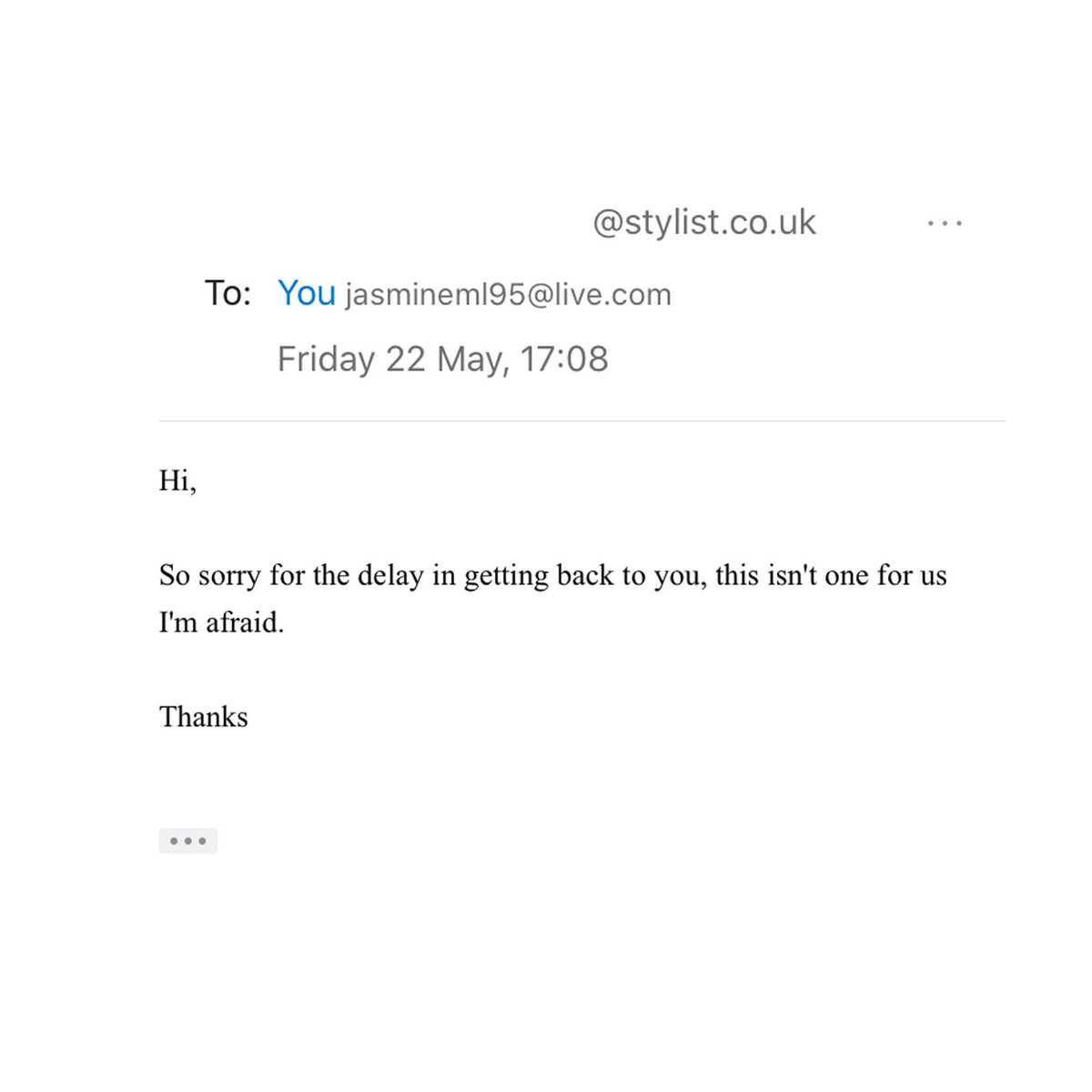 JazzyPopss's tweet photo. @StylistMagazine I contacted you over a month ago asking to write something very relevant. And your response? ‘This isn’t for us’ but now you want to post BLM? #BLM #BlackLivesMattter https://t.co/wShOIDy6Cx