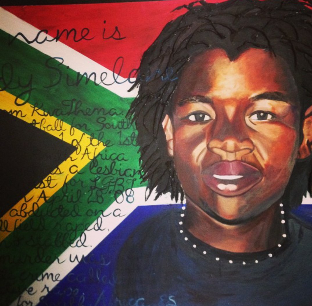 2) Desde nuestra cuenta apoyamos esta lucha. Su lucha. Una manera de hacerlo es rindiendo homenaje a Eudy Simelane, mujer, jugadora de las selección de fútbol sudafricana que fue víctima de un femicidio.