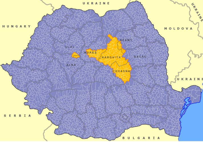 The biggest exception in Hungary’s case was the Székelyföld or Szeklerland, home to a subgroup of Hungarians whose arrival in Europe predates the main influx into the Carpathian Basin which came later. It is still predominantly Hungarian-speaking today.  #Trianon