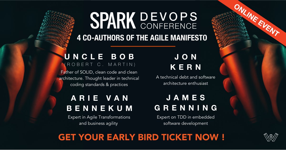 [WeEvents 📆] A global, online conference centered on #DevOps and Technical Excellence. Starring 4 authors of the #AgileManifesto. Coming on June 25th. Powered by Wemanity and <a href="/SparkConf/">Spark The Change Paris</a>.

🎟 Don't miss out on our early bird tickets until June 12th 👉 bit.ly/2ZZf5sm