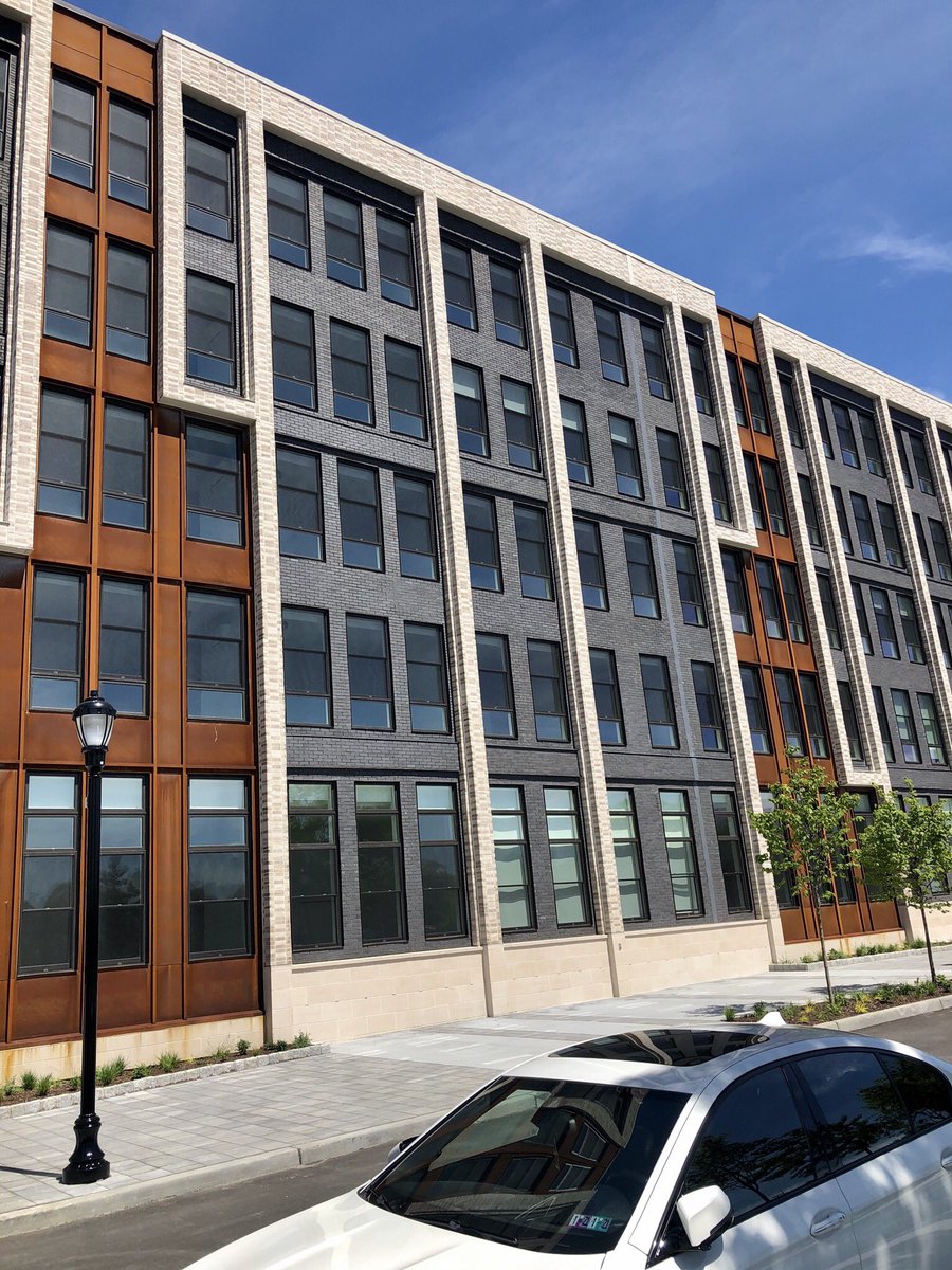 FairfieldMetal's tweet image. A good day to get over the hump. 100 Monitor St. in Jersey City shows a unique facade of Corten Steel. #metalfabrication