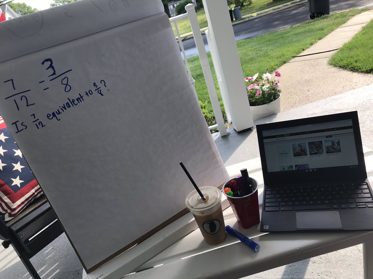 AshleyLubischer's tweet photo. A beautiful morning for some math outside #virtuallearning @LillianDriveSch https://t.co/ih2YvOjlV2