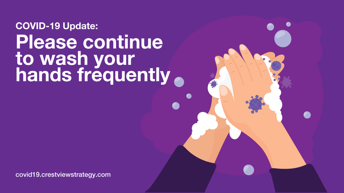 crestview_strat's tweet photo. Help stop the spread of #COVID19. Wash your hands frequently for at least 20 seconds with soap and water.

#crestviewstrategy #publicaffairs #stopthespread #crushthecurve https://t.co/UQOs1Ba8E3