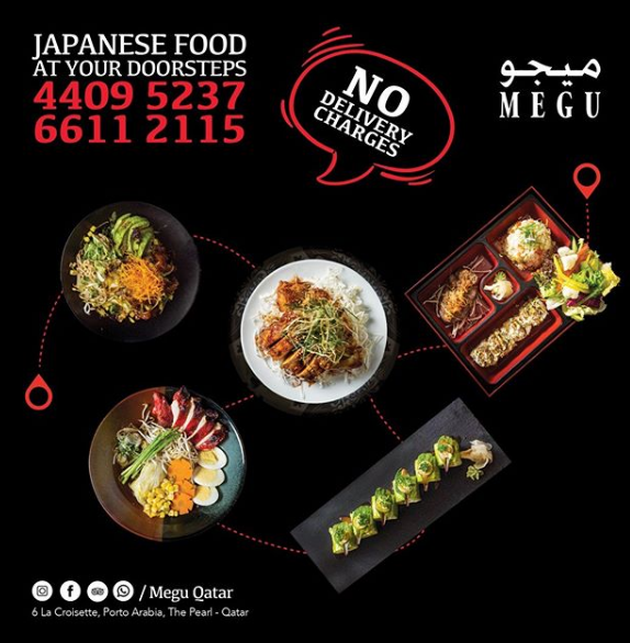 Megu_Qatar's tweet photo. #Megu_Qatar

Delight yourself at home with Japanese delicacies delivered to your doorsteps!
Free Delivery ☎️ 44095237 – 66112115

#hdchospitality #thepearlqatar #discoverthepearl #japaneserestaurant #forqatarstayhome #Japanesecuisine #Japan #Qatarfooddelivery https://t.co/IWpsdHl7sA