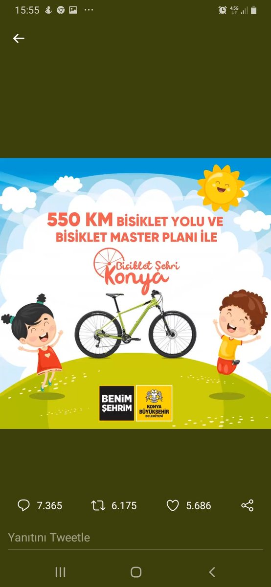#Bisikletsehrikonya