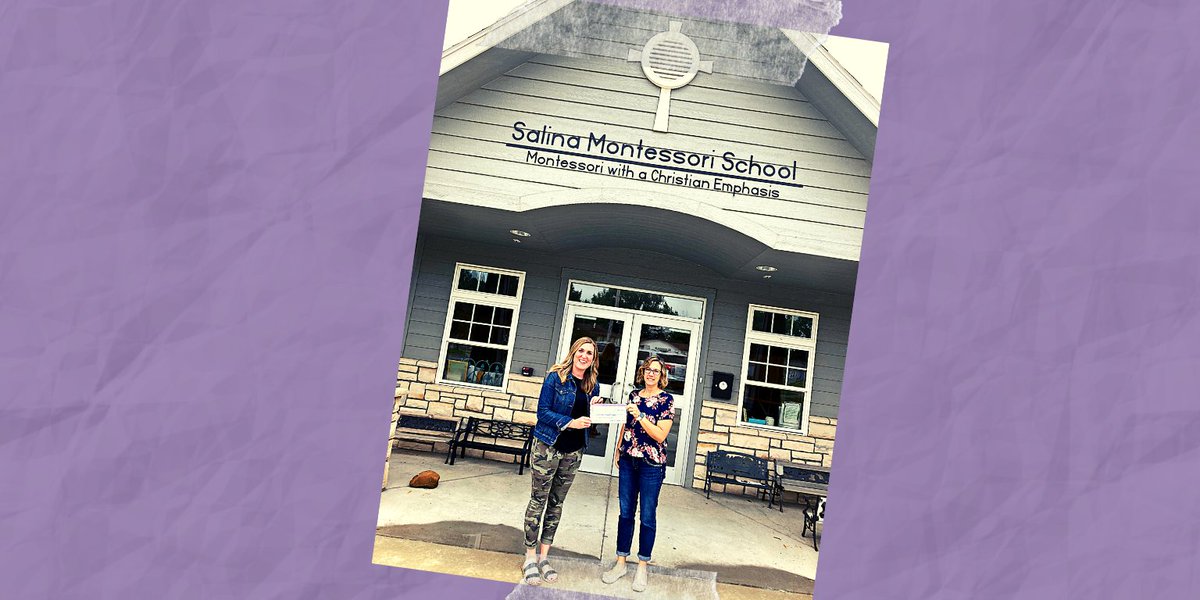 GreaterSalinaCF's tweet photo. 🎉 #CovidCantStopGood: 

Salina Montessori School was awarded a $5,000 Nonprofit Support Grant to help provide scholarships to families who are unable to cover tuition due to income loss resulting from COVID-19. ✏️ 📚  

#ImpactTodayTransformTomorrow #GiveSalina 💜 https://t.co/QQ4HMW4w2P