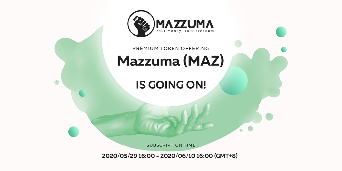 bitforexcom's tweet image. 📢🤩Mazzuma (MAZ) premium token offering IS ON!
⠀
The details are below!
⠀
⚡️Subscription time: 2020/05/29 16:00 - 2020/06/10 16:00 (GMT+8)
⠀
See more at support.bitforex.com/hc/en-us/artic…

➡️Register at bit.ly/2uDhEmG
⠀
#news #MAZ #tokenoffering #bitforex #usdt #btc #mazzuma