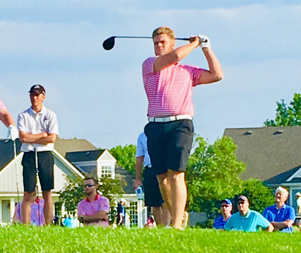 CGSportsNetwork's tweet photo. Kyle Bachmann is 1 of 5 Center Grove boys golf seniors competing in today’s Senior Open at The Legends GC in Franklin. Here’s Kyle off tee No. 1. Good luck Kyle! https://t.co/AjM44x5Skk