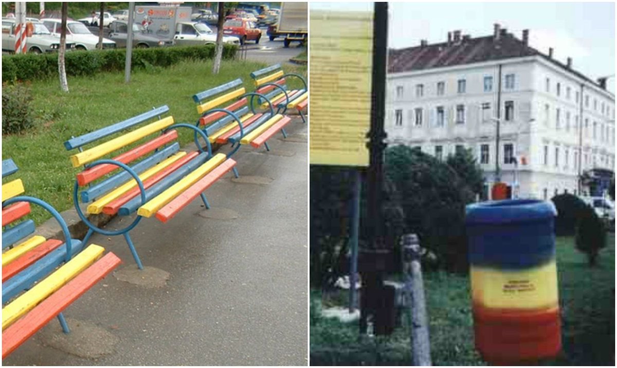 Hungarian minorities in the neighbouring countries continued to face various trials. In Cluj, Transylvania the famously hungarophobic mayor Gheorghe Funar painted every lamppost, park bench and rubbish bin in the colours of the Romanian flag.  #Trianon