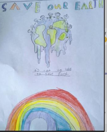 Yr6 - check out this fabulous picture from Miller reminding us to protect our planet as part of our Environmental Week