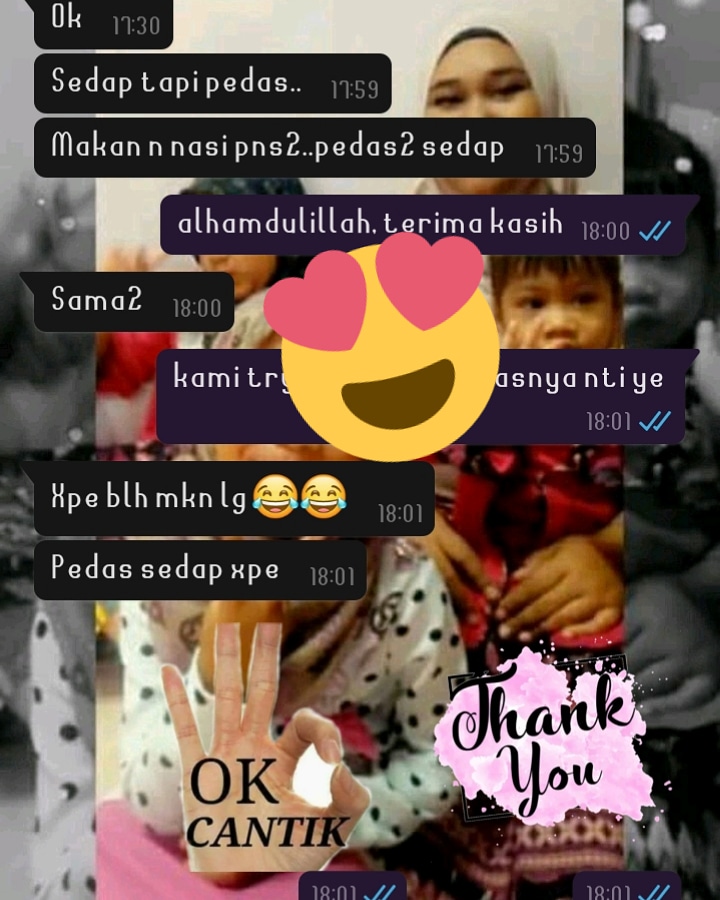 Meira64158773's tweet photo. belanje feedback customer lg, terima kasih yg sudi beli dgn kami &amp; berkongsi feedback dgn kami..pd yg dh try SAMBAL GARING KAK NOR blh la share @ war2kan kpd kwn2, saudara mara dll mengenai produk kami ni😁.

#sambalgaringKakNor
#sambalbilis
#sambalgaring
#jomsupport
#homemade https://t.co/1mn1LobhHP