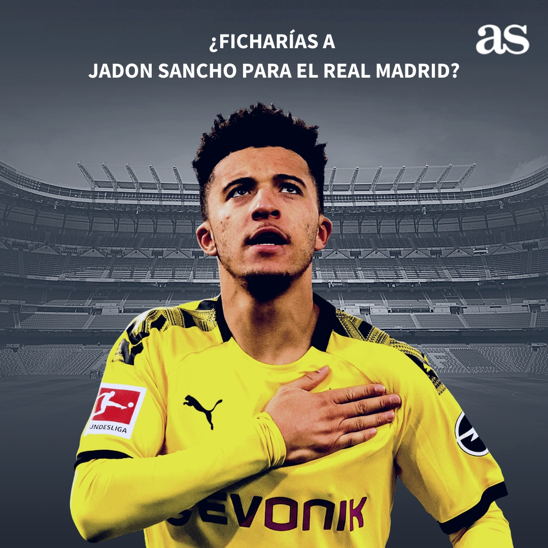 🤔 ¿Te gustaría el fichaje de Jadon Sancho para el Real Madrid?
🔁 Sí
❤️ No