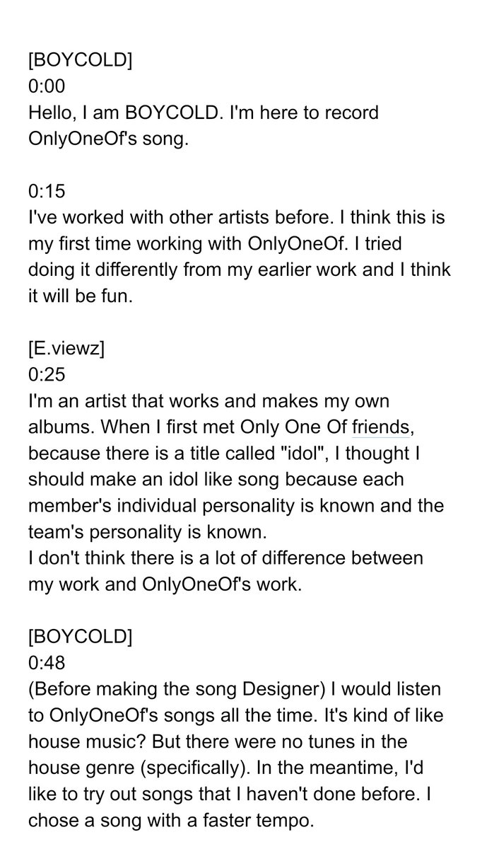 song_trans's tweet photo. OnlyOneOf | Produced by [BOYCOLD] - Audio Translation

Video - https://t.co/9fUOFY8Tzk

#OnlyOneOf #온리원오브 #Designer #BOYCOLD #EVIEWZ https://t.co/Rh7Ix3J1S3