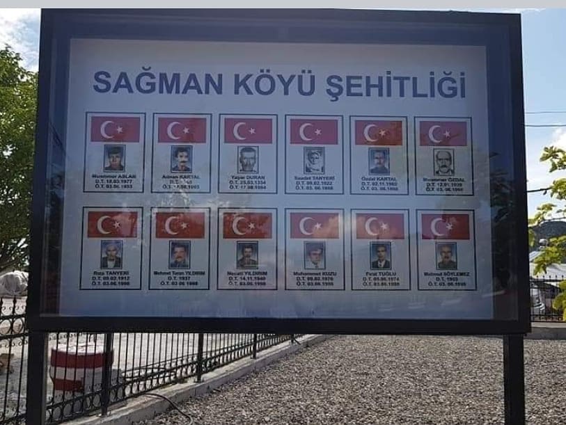 sy_dernegi's tweet photo. Sene-i devriye...03.06.∞

Unutma!

3 Hazıran 1998 tarihinde teröristlerce şehit edilen Sağman Köyü vefatlarının sene-i devriyesinde (toplam 12 şehit) tüm şehitlerimizi rahmet  ve şükranla anıyoruz.Mekanları cennet olsun. https://t.co/qR8eLZGp2k