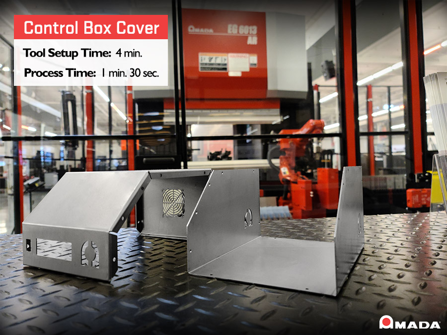 AmadaAmericaInc's tweet image. AMADA&apos;s #EG6013AR #automatedbendingsystem was utilized to process this .048&quot; CRS control box assembly with 9 bends at our Los Angeles Technical Center in Buena Park, CA. #AMADAAMERICA #LATC #AMADA #madeinamerica #fabrication #metalworking #sheetmetalfabrication #bending