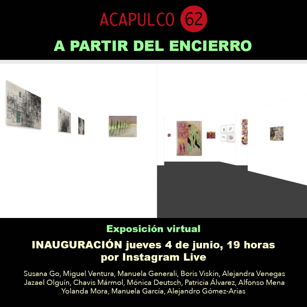 Acapulco62arte's tweet photo. Te esperamos!!
Charlaremos con el artista @chavismarmol y con el escritor #NaiefYehya, leeremos su texto y brindaremos desde casa.
Acompáñanos!!!
#ArteContemporaneo #Opening #ExposicionVirtual https://t.co/21LxyPmD0H