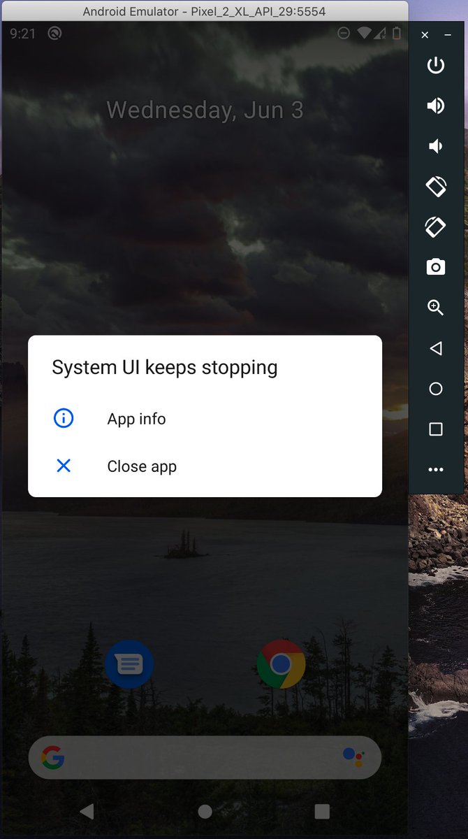 android emulator on mac crashing dec 2016