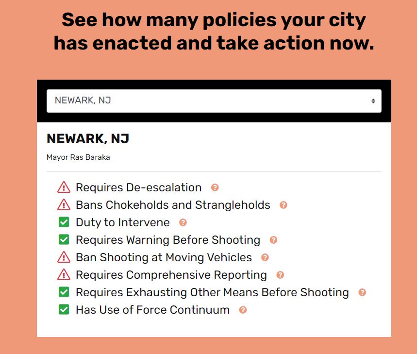 micheleaaa's tweet photo. Newark NJ allows deadly police procedures like the use of chokeholds and strangleholds and doesn't require officers to report incidents of pointing guns at civilians. @Rasjbarka the city of Newark has to do better. These #8cantwait https://t.co/A3G2CL4JEU #BlackLivesMatter https://t.co/2kGu6OKscx