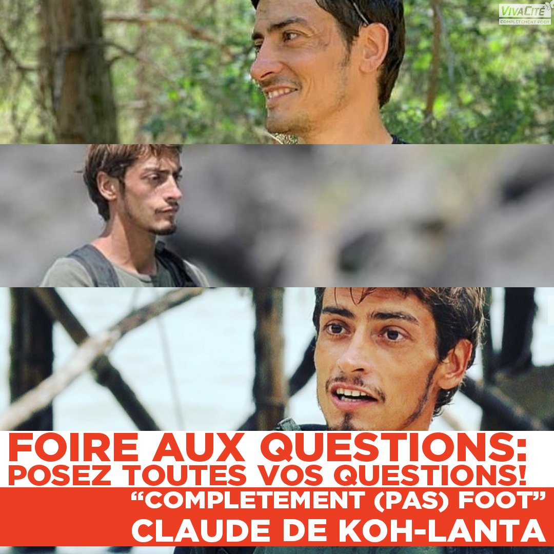 [FAQ] "Complètement Foot" #CFootRTBF 

Posez toutes VOS Questions au futur Ballon d'Or 2020... 😉 Claude Dartois, alias @claude_koh #KohLanta2020 #KohLanta 

Posez votre question et RT