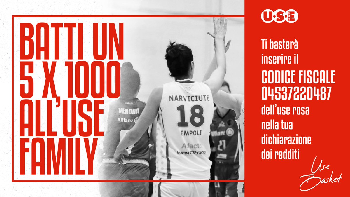 Scrivi il codice fiscale dell’ Use Rosa nella dichiarazione dei redditi e batti un 5x1000 all’ Use Family #weareuse