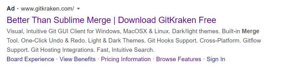 grinmonk's tweet image. I consider this a bad ad. Even if it was true, but it isn&apos;t.

@GitKraken #SublimeMerge