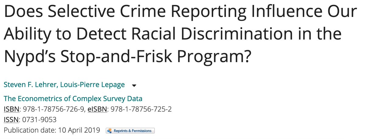 16/ "There is strong and robust evidence of discrimination against African-Americans for weapon and drugs related crimes."