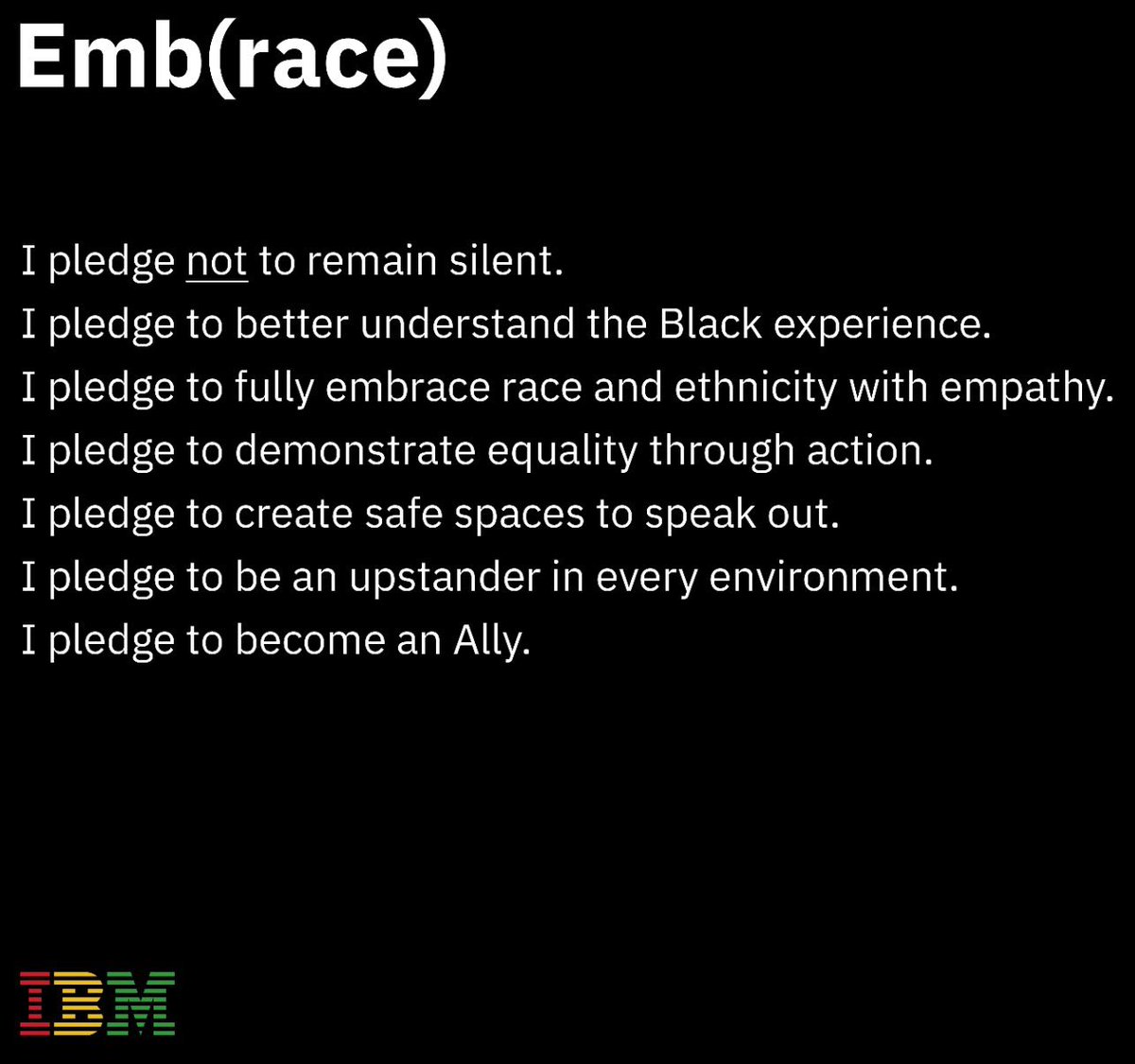 yunyao_li's tweet photo. I proudly join IBM in taking this pledge to stand with my Black colleagues. I hope you will join me. #IBMTogether #BeEqual #Ibm #BlackLivesMattter #diversitymatters https://t.co/njVG73SgjR