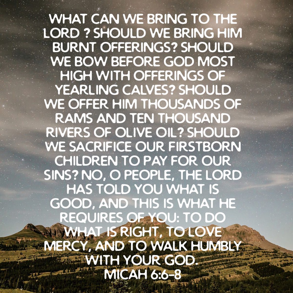 Coachsib1's tweet photo. What can we bring to the Lord ? Should we bring him burnt offerings? Should we bow before God Mos…
https://t.co/O19NWcmsxq https://t.co/26SMcLBFSh