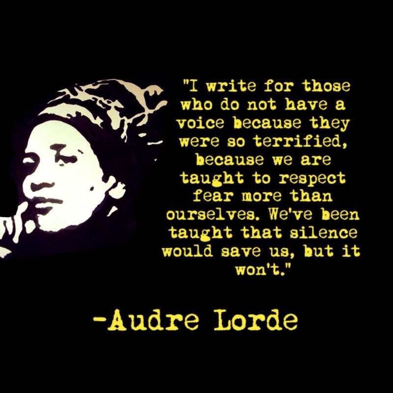 and the importance how oppression intersects through race, gender and sexuality. she once said “my sexuality is part and parcel of who i am, and my poetry comes from the intersection of my worlds”
