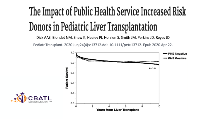 AnalyticsCbatl's tweet photo. Excellent survival in pediatric recipients undergoing liver transplantation with organs labeled Public Health Service (PHS) high-risk organs was the conclusion of a study by Dick et al. This may lead to increased use of these organs and decreased waitlist mortality. #transplant https://t.co/UqCEYDkjfQ