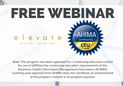 ElevateMedical's tweet photo. We invite you to join us & earn FREE #CEUs at our next #webinar. Our very own, Lisa Boyer, RHIT, CPMA, CAC will be providing an overview of the E/M changes set to begin on 1/1/2021.
Register here: https://t.co/ezhNYKiJHX
#medicalcoding #elevateyourcoding #healthcare https://t.co/UG6BUbWIuZ