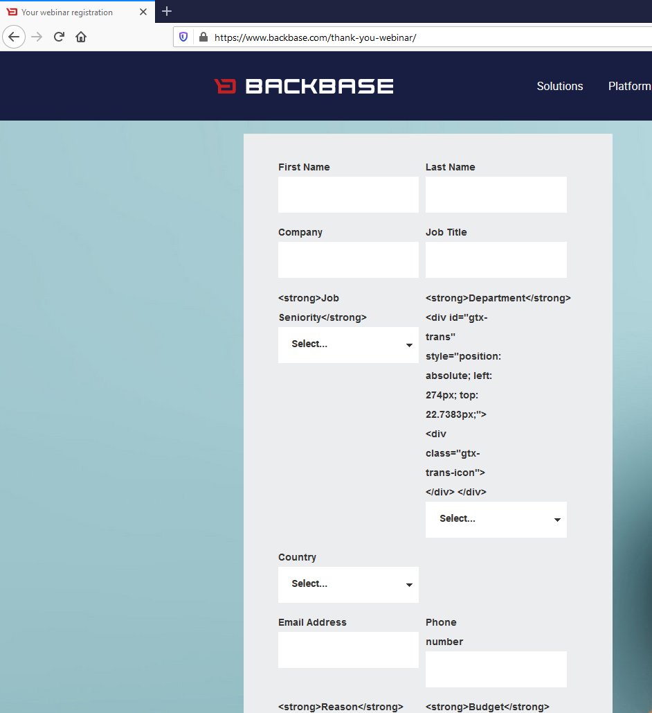 sandeepbhaskar's tweet photo. @backbase Quick feedback of minor issue on the website, may wanna check it out. https://t.co/aqQdLG44l1
