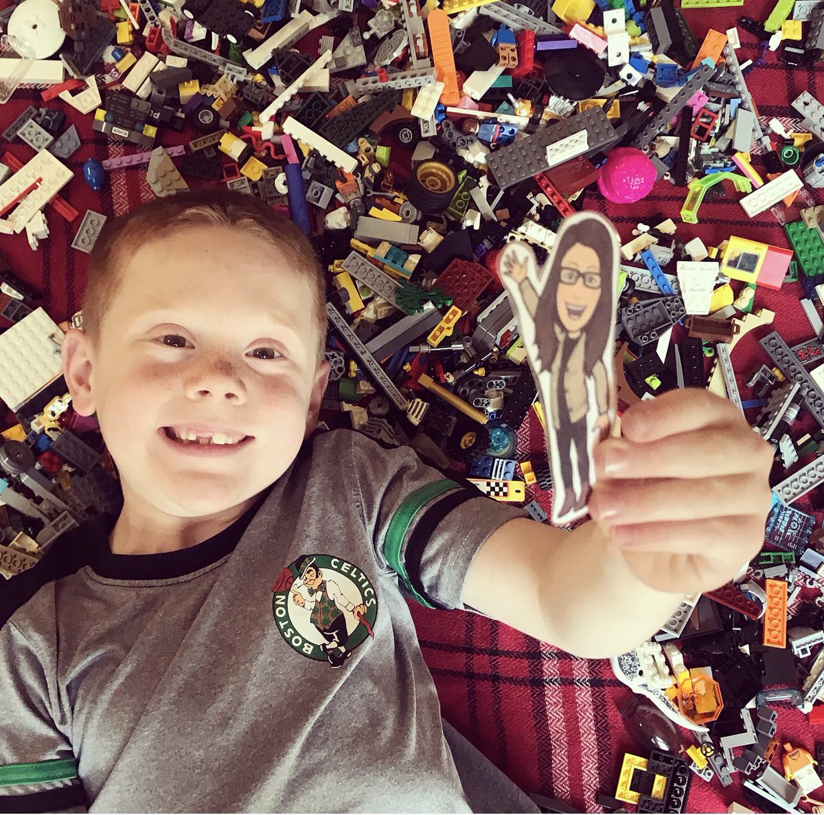 ctaylor01864's tweet photo. Hanging with @MrsMayuski8 in his giant pile of Legos. @jthoodelemen https://t.co/8aFVuWvAb1